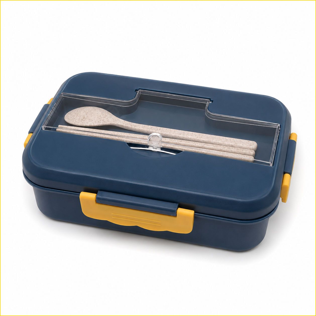 niloro Wheat Straw Cutlery Storage Box 1 Containers Plastic School Lunch Box-picture-49