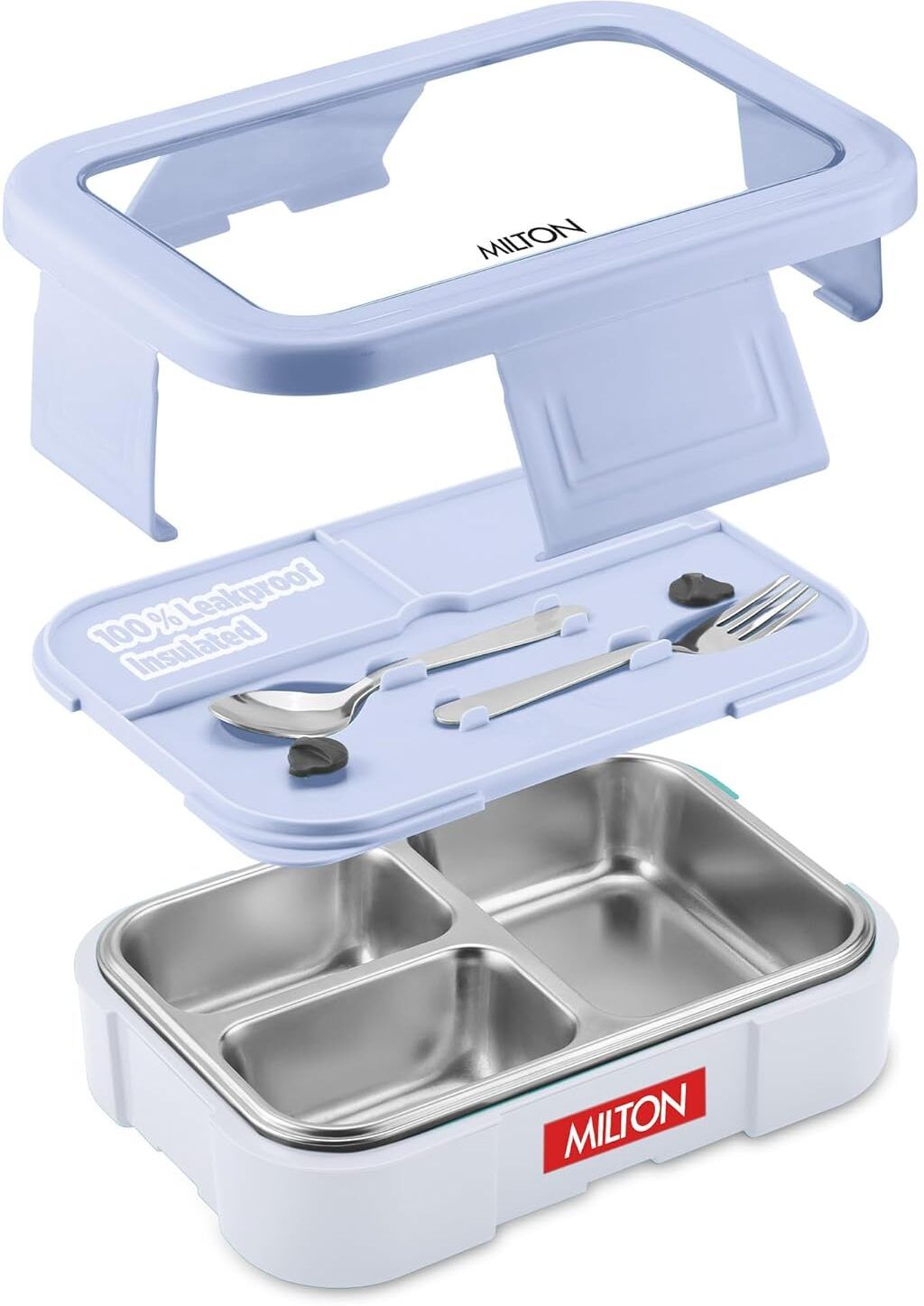 milton Ethan 3 Inner Stainless Steel Tiffin Box for School 3 Containers Stainless Steel School Lunch Box-picture-15