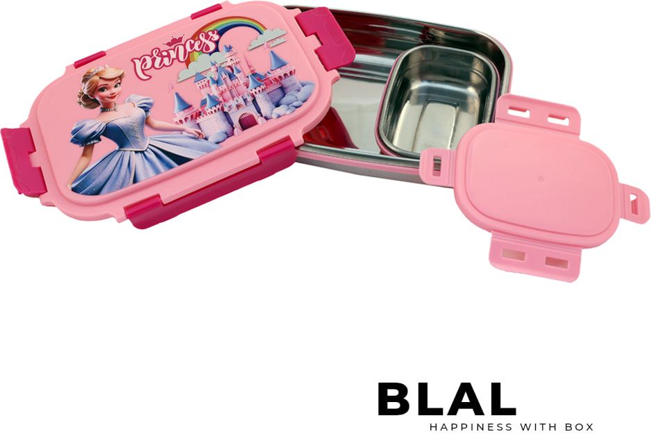 PrincePink-001 2 Containers Lunch Box