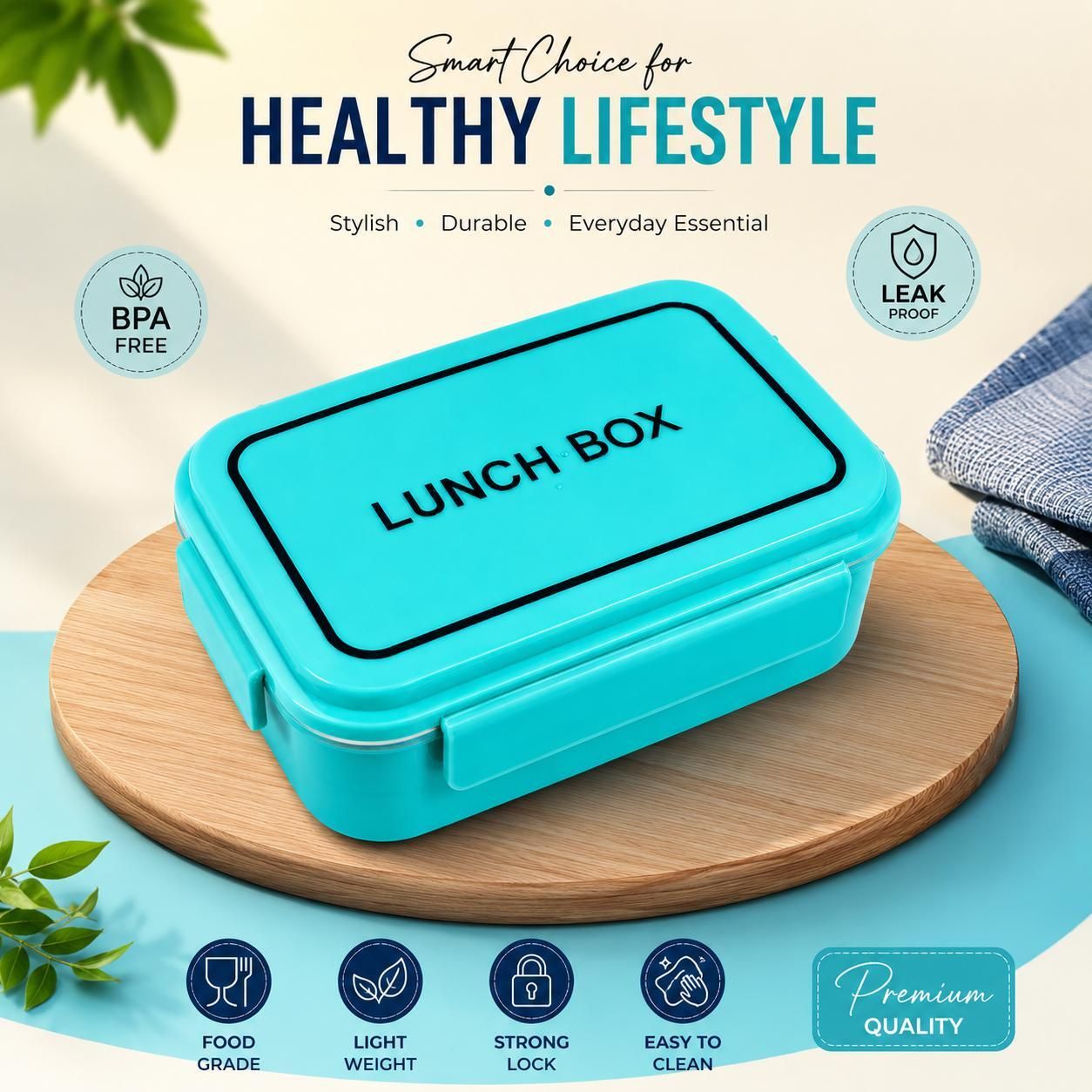 Premium 900 ml Lunch Box 2 Containers Plastic College Lunch Box-image-43