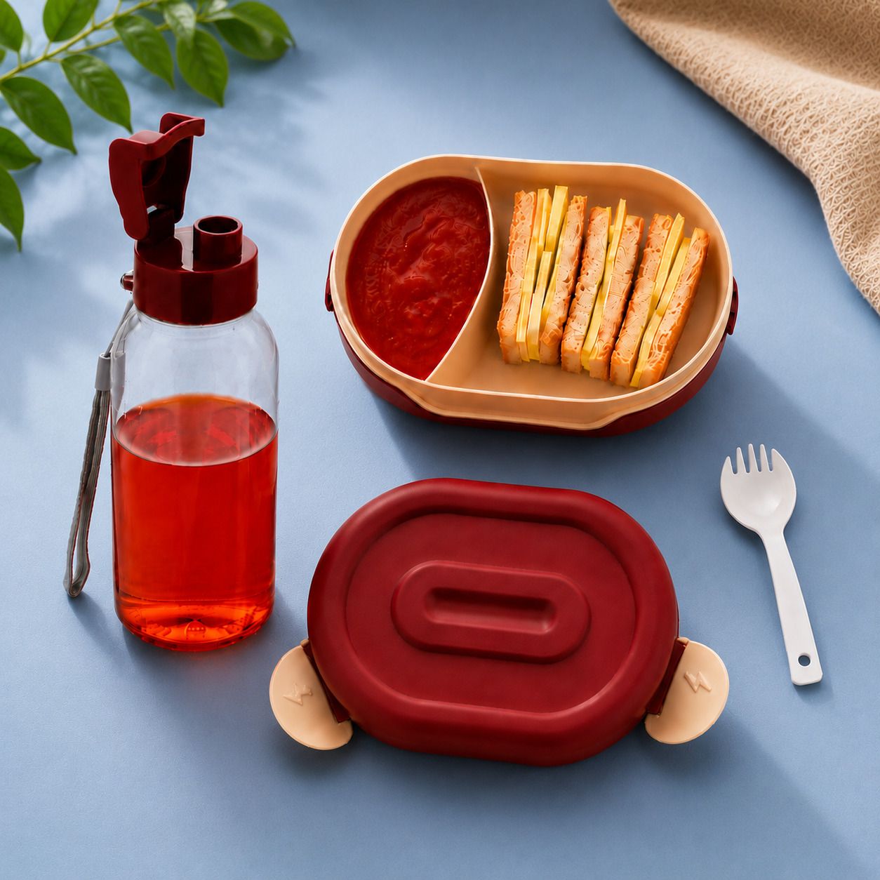 Compact Lunch Box Set for School College Office Travel 1 Containers Plastic School Lunch Box-image-37