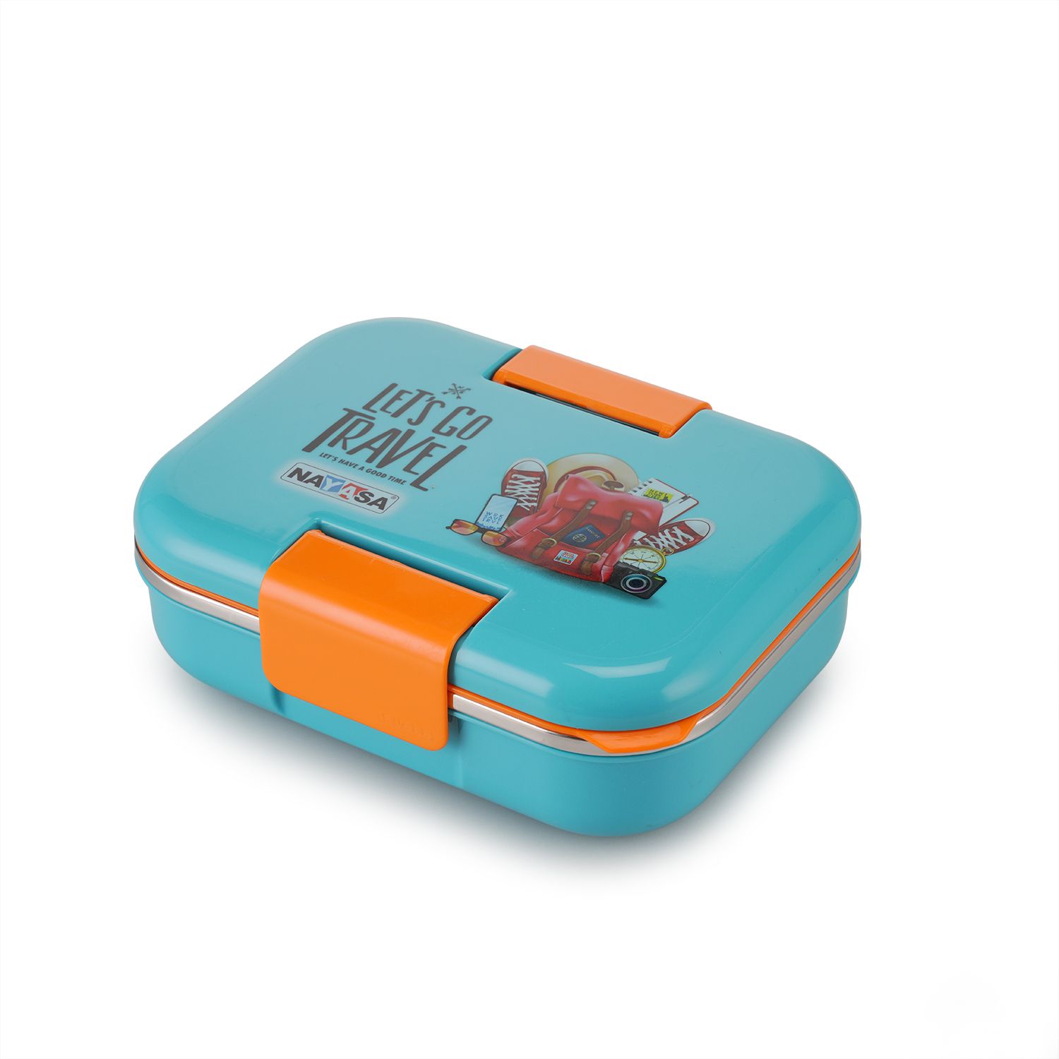nayasa Marco 2 Compartment Vaccum Sealed Insulated Stainless Steel Lunch Box for Kids 1 Containers Lunch Box-picture-22