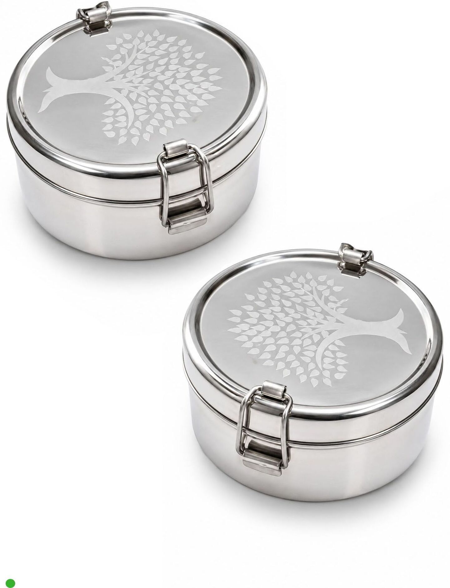 Steel Lunch Box Set of 2 for School Meals and Snacks 2 Containers Stainless Steel School Lunch Box-image-34