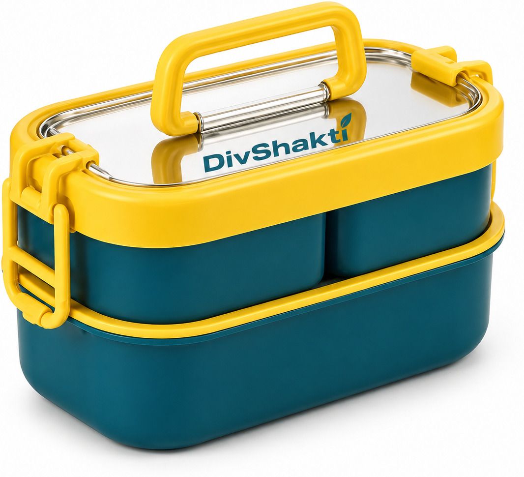 divshakti DSS944 2 Containers Plastic College Lunch Box-picture-19