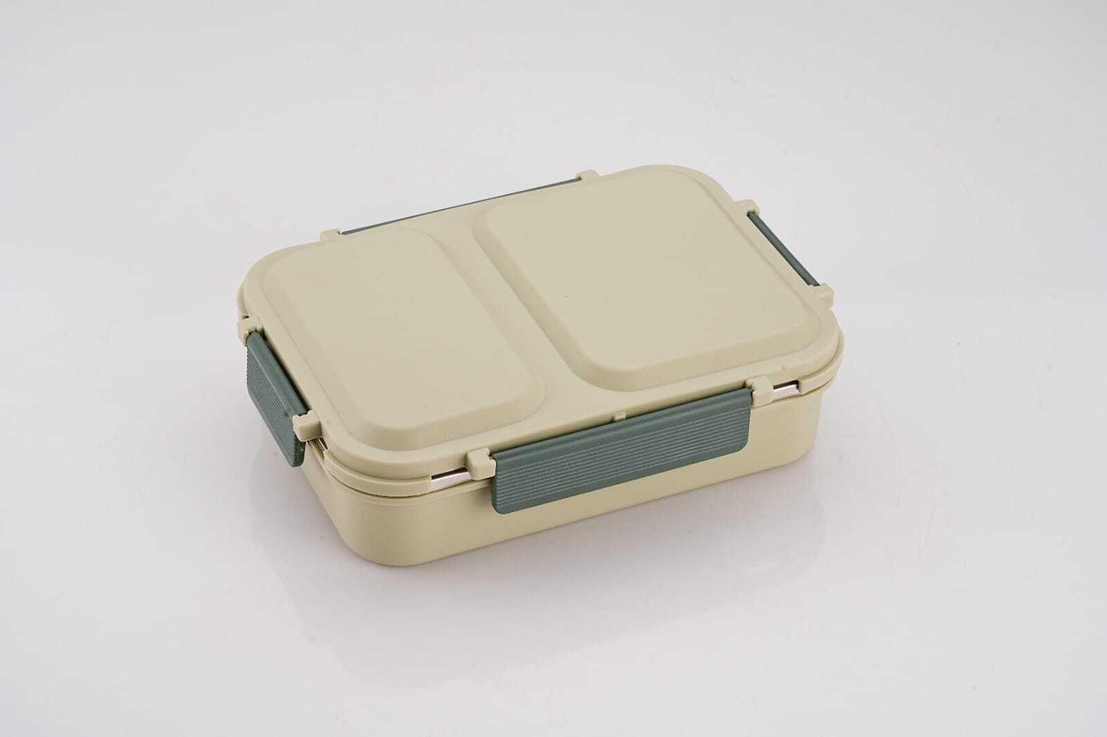 2-compartment stainless steel lunch box 2 Containers Plastic, Stainless Steel School Lunch Box-image-13