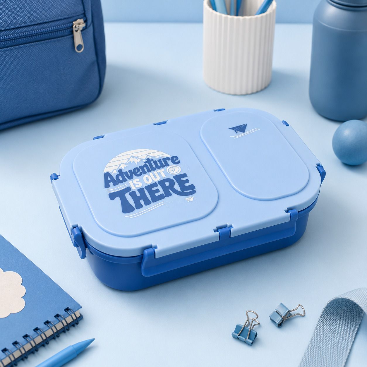 600 ml 2 Compartment Insulated Stainless Steel Lunch Box for School Kids 2 Containers Stainless Steel, Plastic School Lunch Box-image-42
