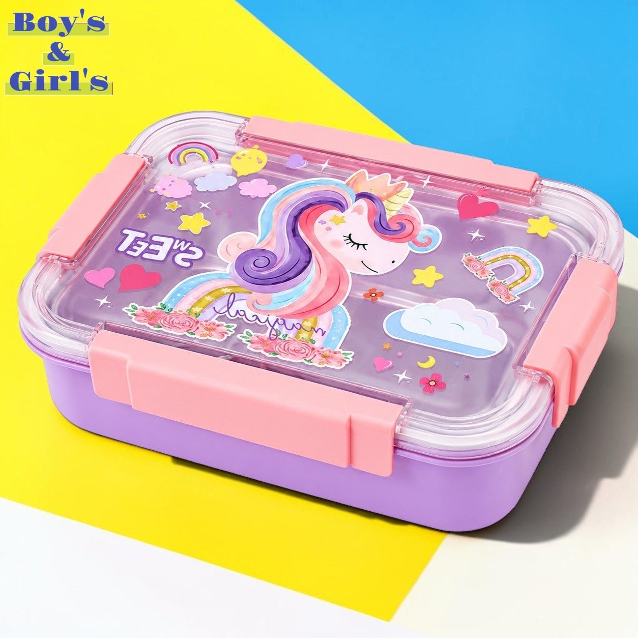 3baan X6 Lunch Box for Kids & Adults Leakproof Stainless Steel Tiffin Box 3 Containers Stainless Steel School Lunch Box-picture-11
