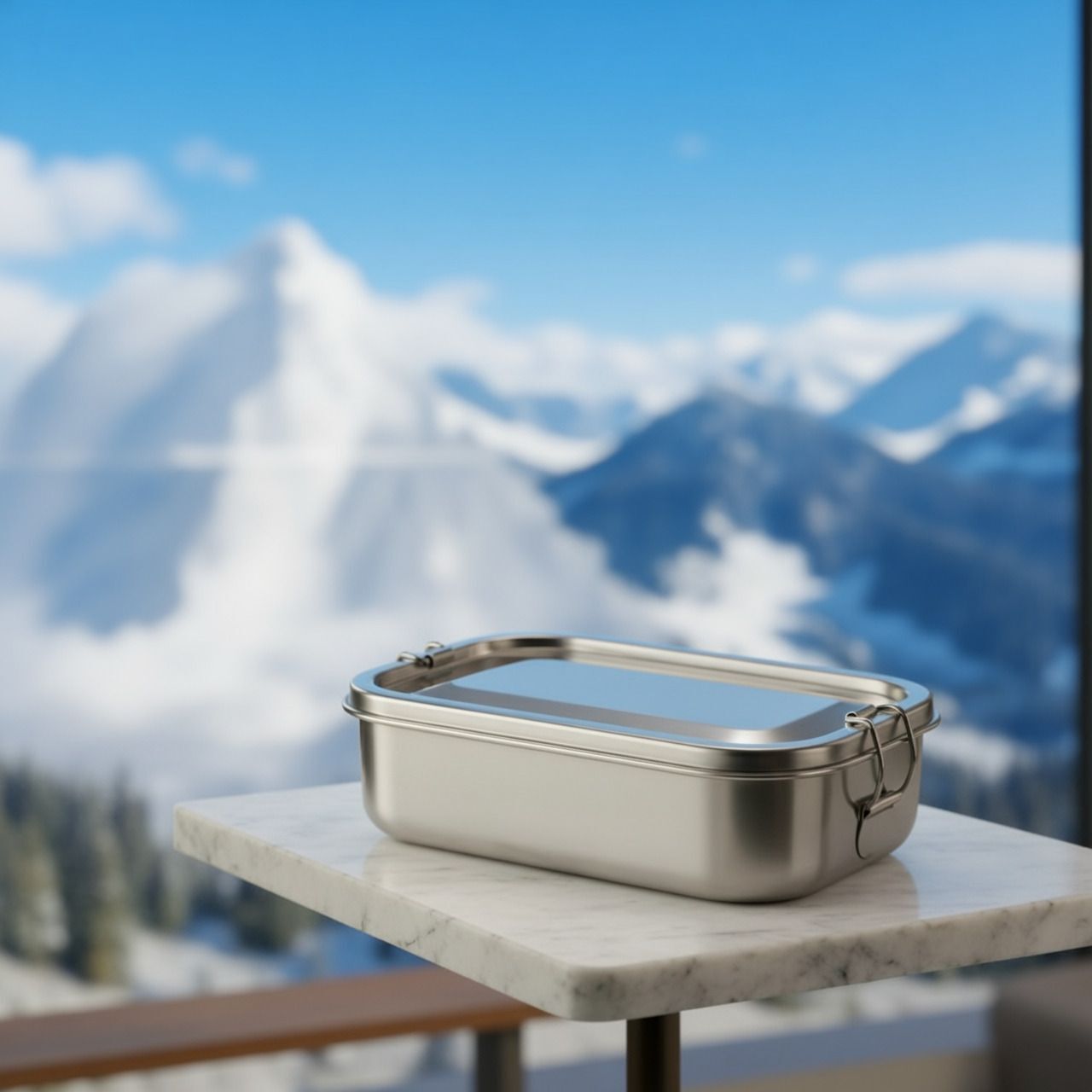 metelio Premium Steel Lunch Box for School Students 2 Containers Stainless Steel School Lunch Box-picture-22