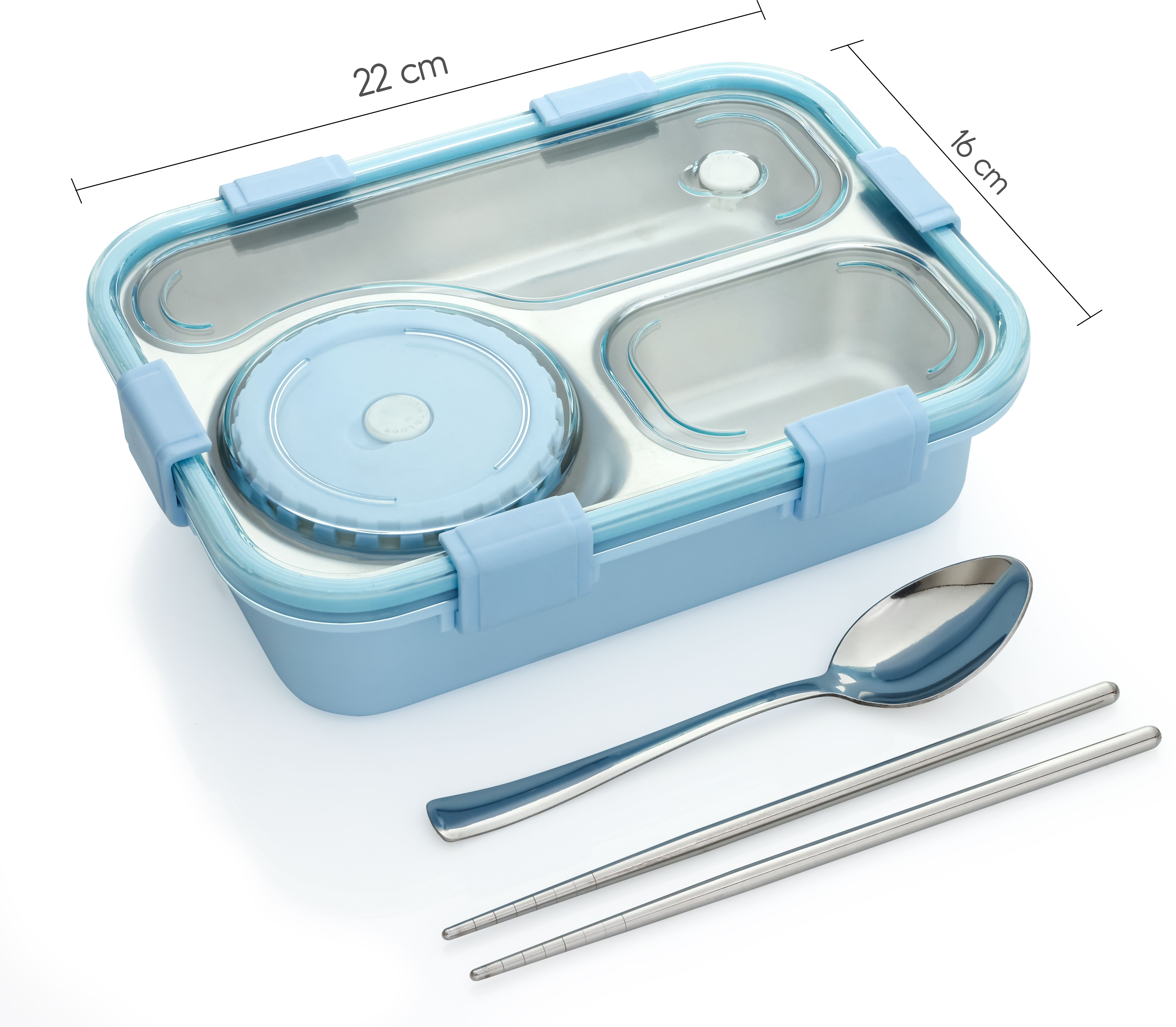 Steel Leak Proof Lunch Box 3 Containers Lunch Box-image-19