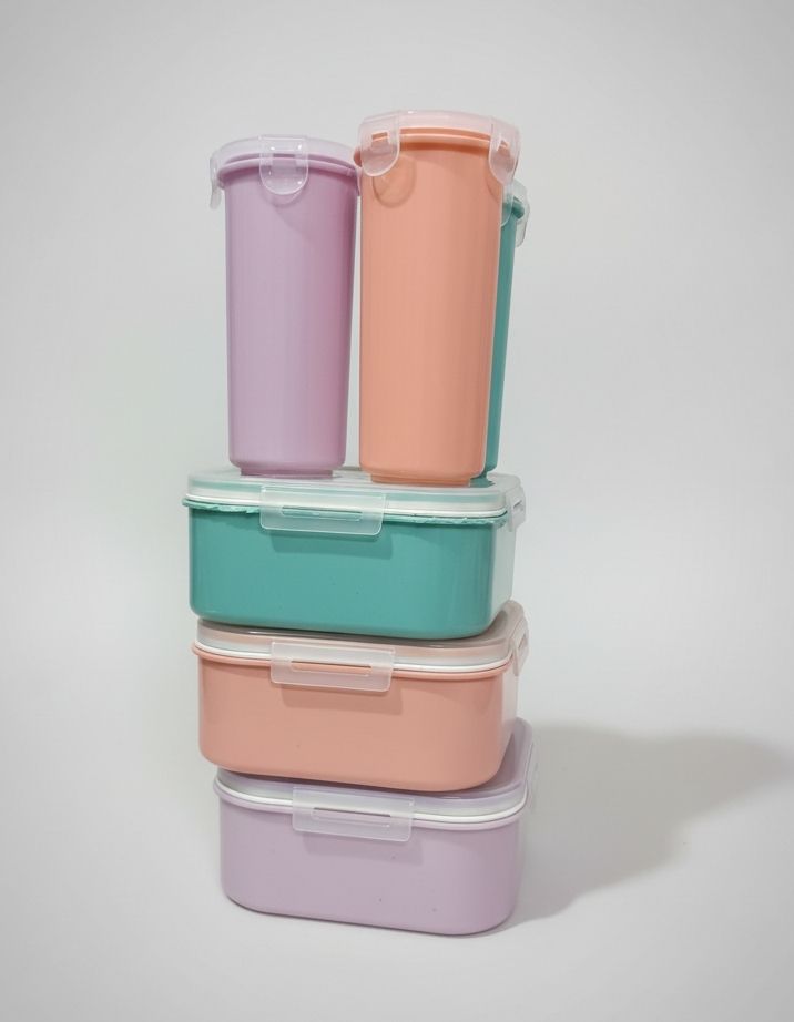 cgsr Cb1 3 Containers Plastic School Lunch Box-picture-0