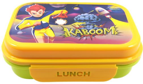 Kaboom Printed Insulated Lunch Box for School Going Boys and Girls 3 Containers Lunch Box-image-25