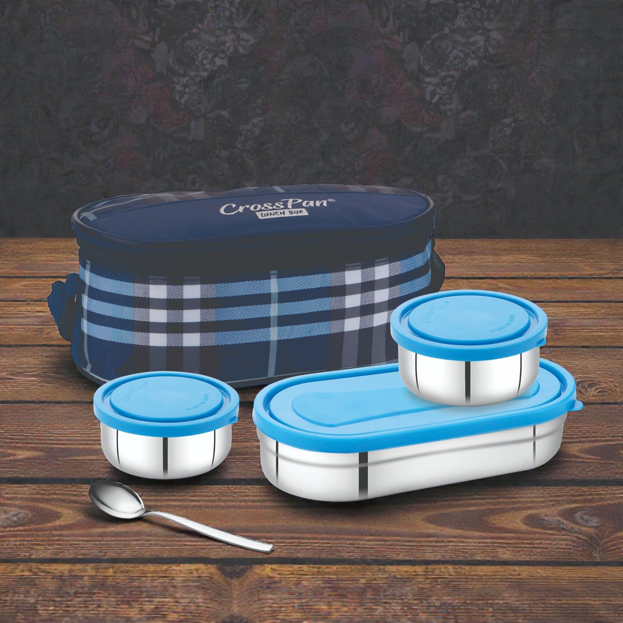 Bento Steel Tiffin Box for Office, School, College, Travel, Outings 3 Containers Stainless Steel Office Lunch Box-image-21