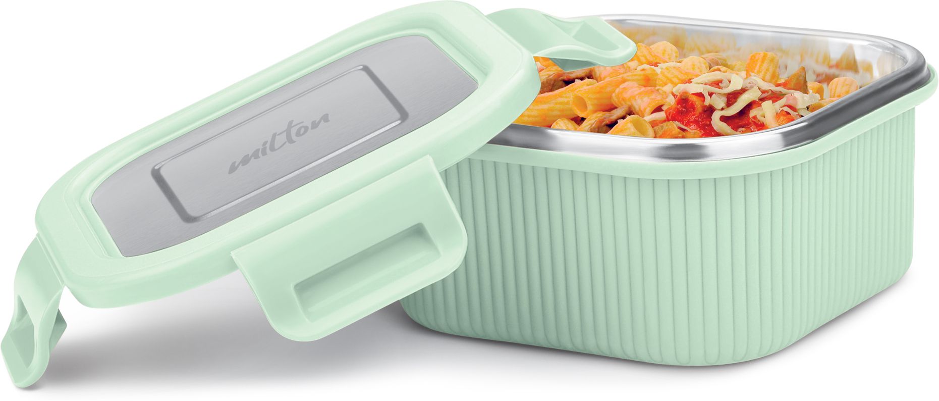 Cool Touch Square 400 Microwave & Refrigerator Safe Stainless Steel Container 1 Containers Lunch Box-image-30