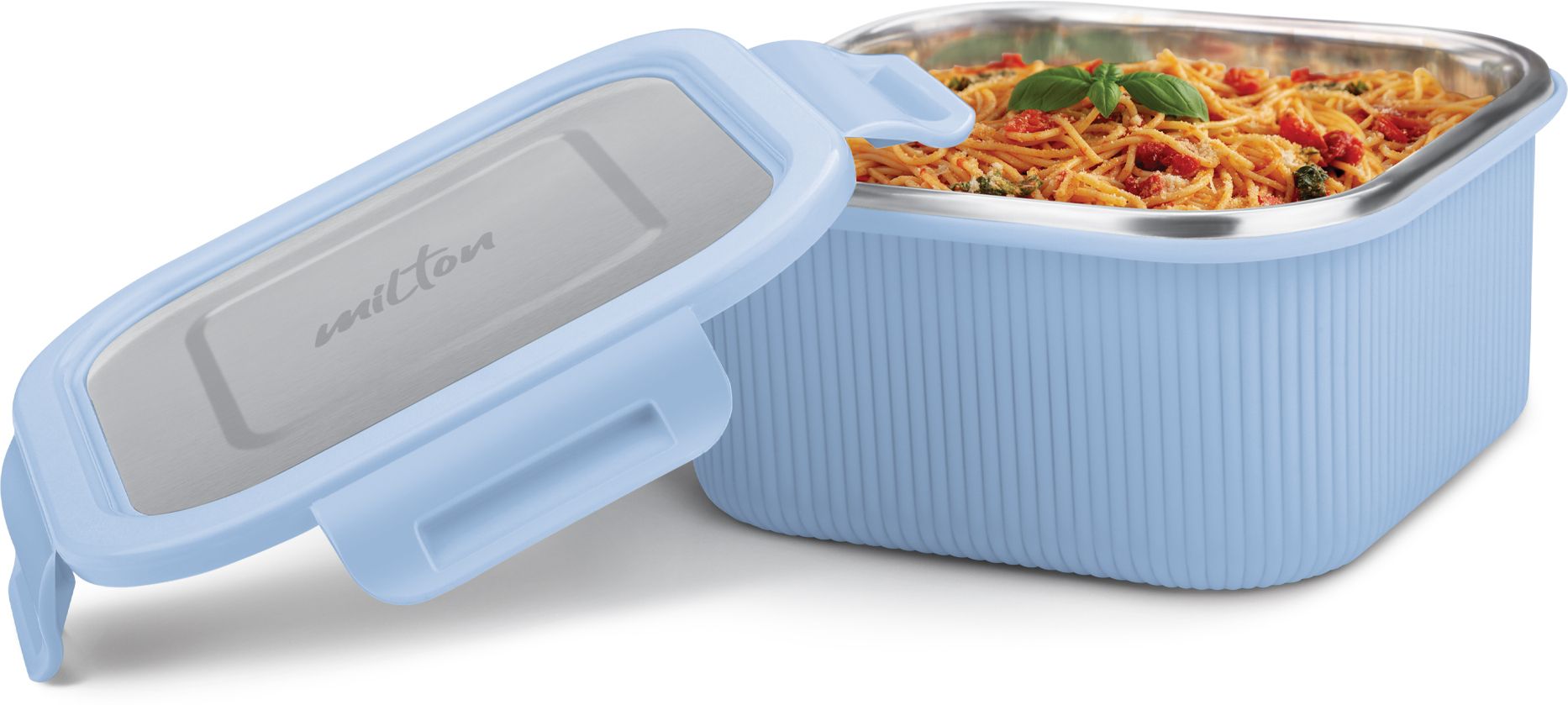 Cool Touch Square 800 Microwave & Refrigerator Safe Stainless Steel Container 1 Containers Lunch Box-image-12