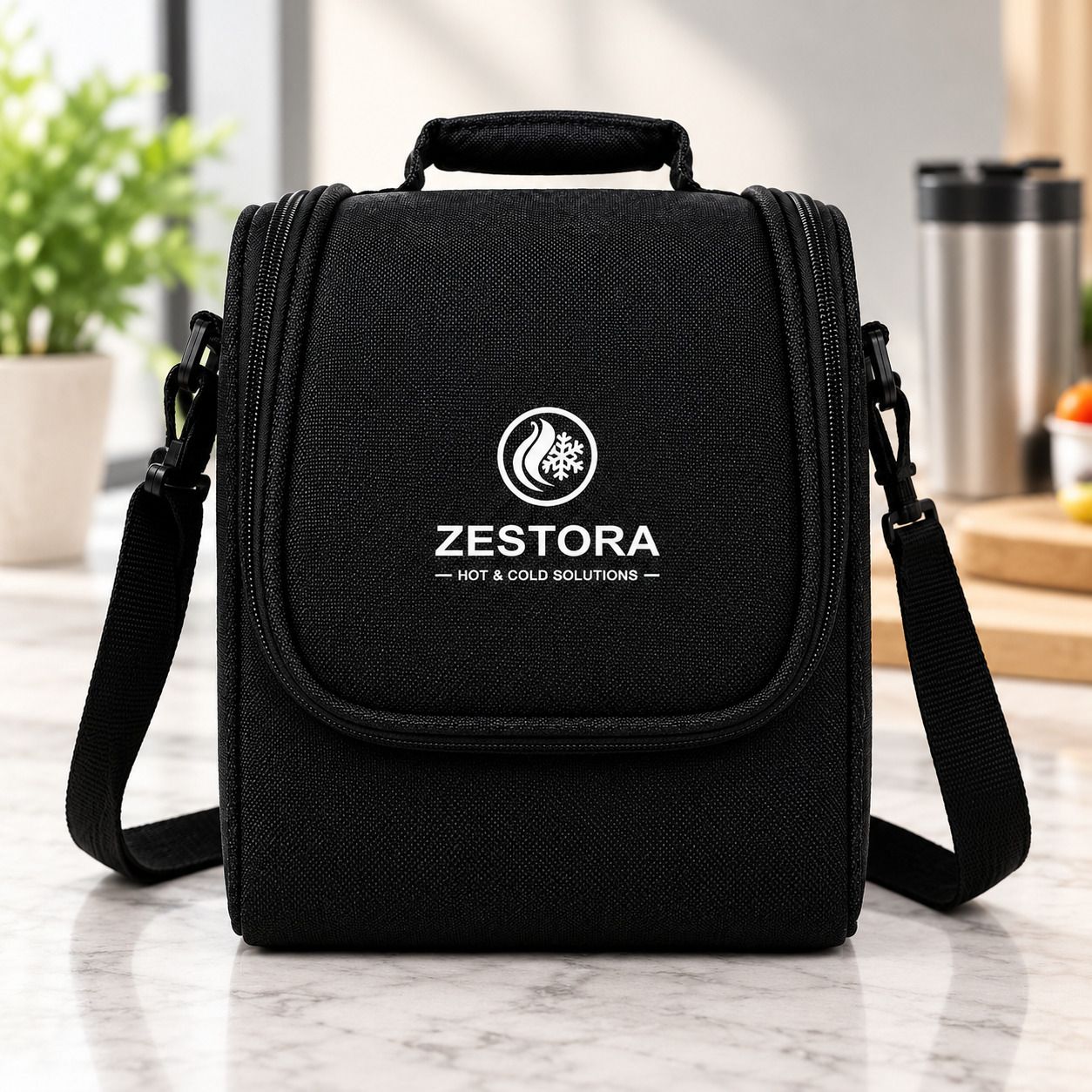 zestora Insulated Lunch Box Set with Bottle, Lunch Carry Bag & Leakproof Containers 4 Containers Stainless Steel Office Lunch Box-picture-4