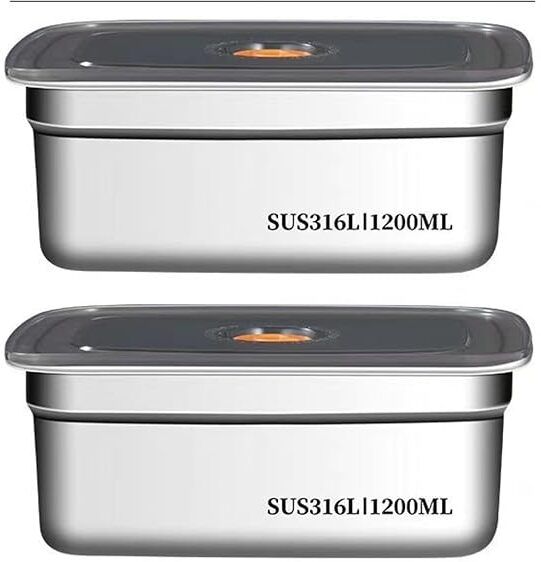 CL-FRIDGE STORAGE BOX-01 1 Containers Stainless Steel Office Lunch Box-image-2
