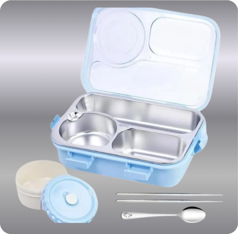Lunch Box for Kids Compartment Insulated Stainless Steel Tiffin Box for KID_L323 3 Containers Stainless Steel School Lunch Box-image-31