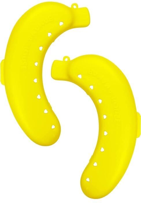 Plastic Banana Case Food Storage Container, Banana Case Cover (Pack of 2) 2 Containers Plastic School Lunch Box-image-23