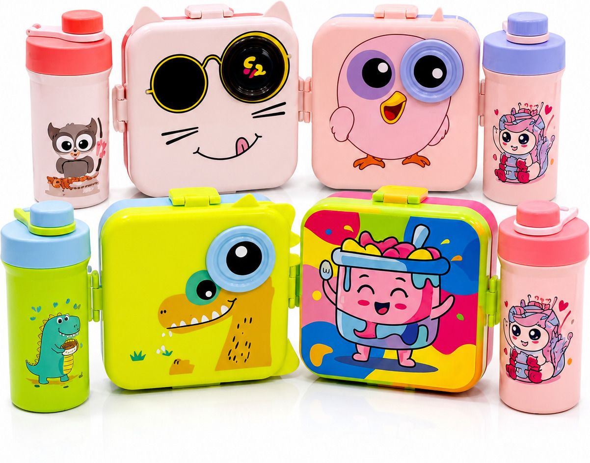 Kids Lunch Box Combo 1 Containers Polypropylene, Plastic School Lunch Box-image-7