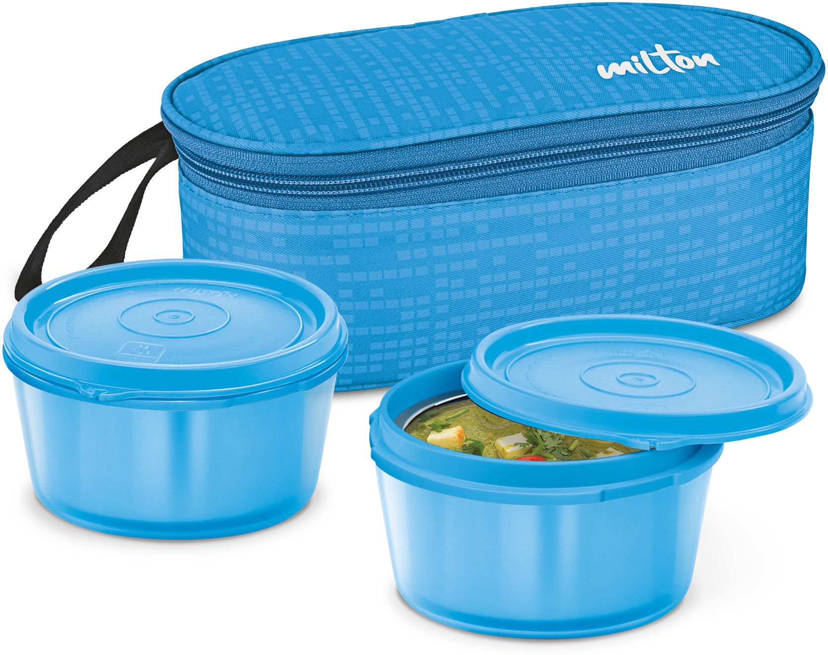 Graze Tiffin(2 X 320ml Inner Steel Microwaveable Container)With Insulated Jacket 2 Containers Lunch Box-image-48