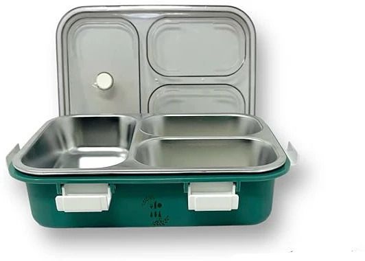 Stainless Steel Lunch Box Steel Spoon & Chopstick, Heating 3 Containers Lunch Box-image-35