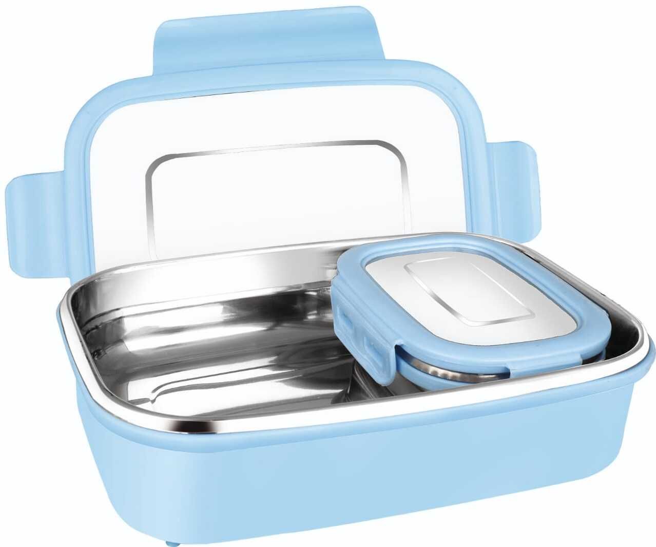 blal Stainless Steel Leak-Proof insulated Lunch Box 2 Containers Lunch Box-picture-12
