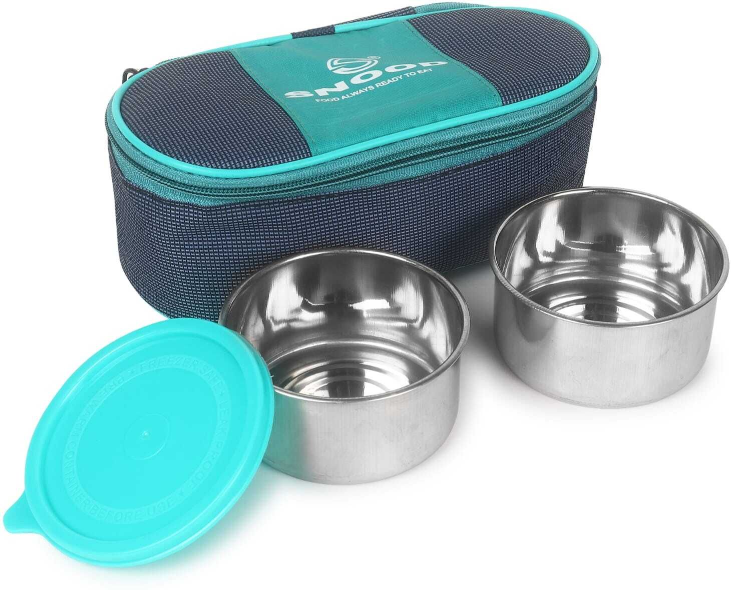 Classic Lunch Box | 3 Containers | 300 Ml Each | Stainless-Steel Leak-Proof 3 Containers Stainless Steel College Lunch Box-image-33