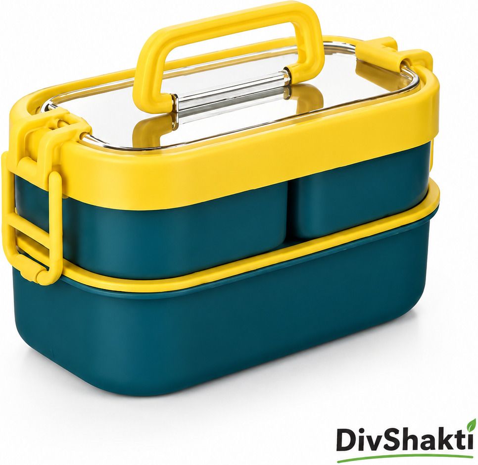 divshakti DSS946 2 Containers Plastic College Lunch Box-picture-14