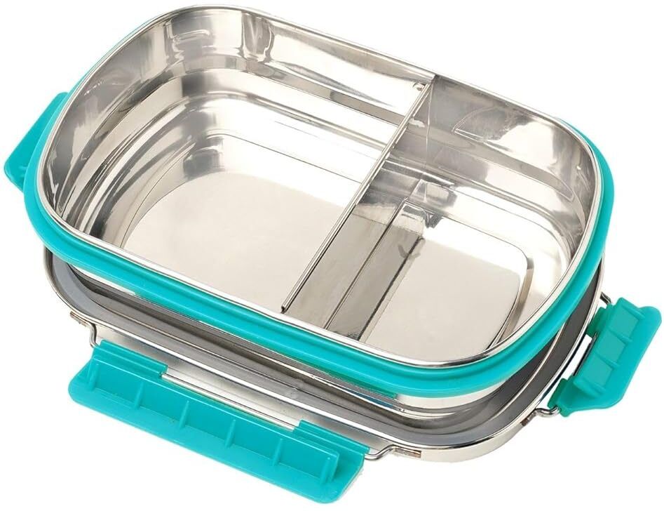 falcon STAINLESS STEEL Munch Duo Lunch Box with 2 Compartment 1 Containers Stainless Steel Office Lunch Box-picture-23