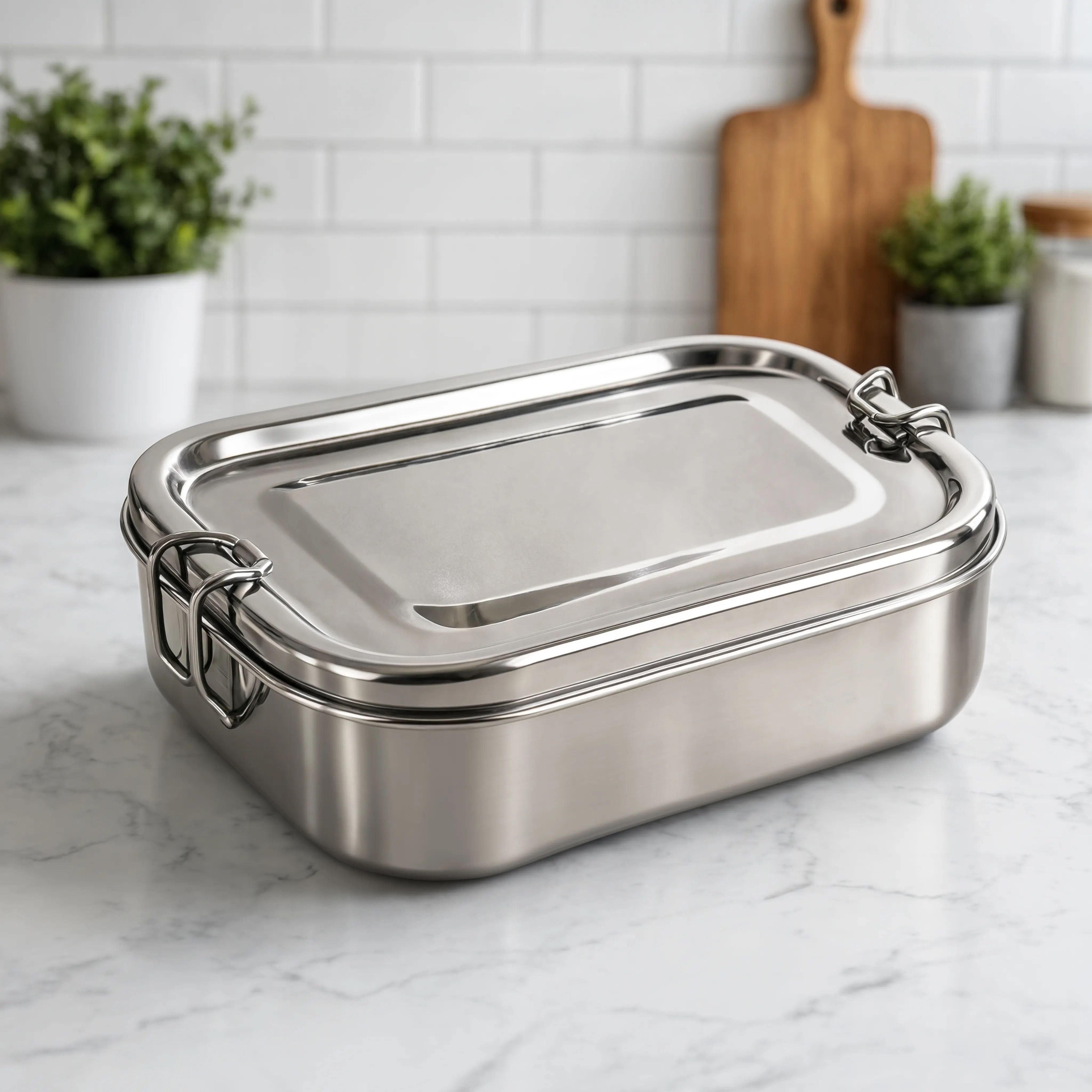 metelio Stainless Steel Lunch Box for Boys and Girls 2 Containers Stainless Steel School Lunch Box-picture-24