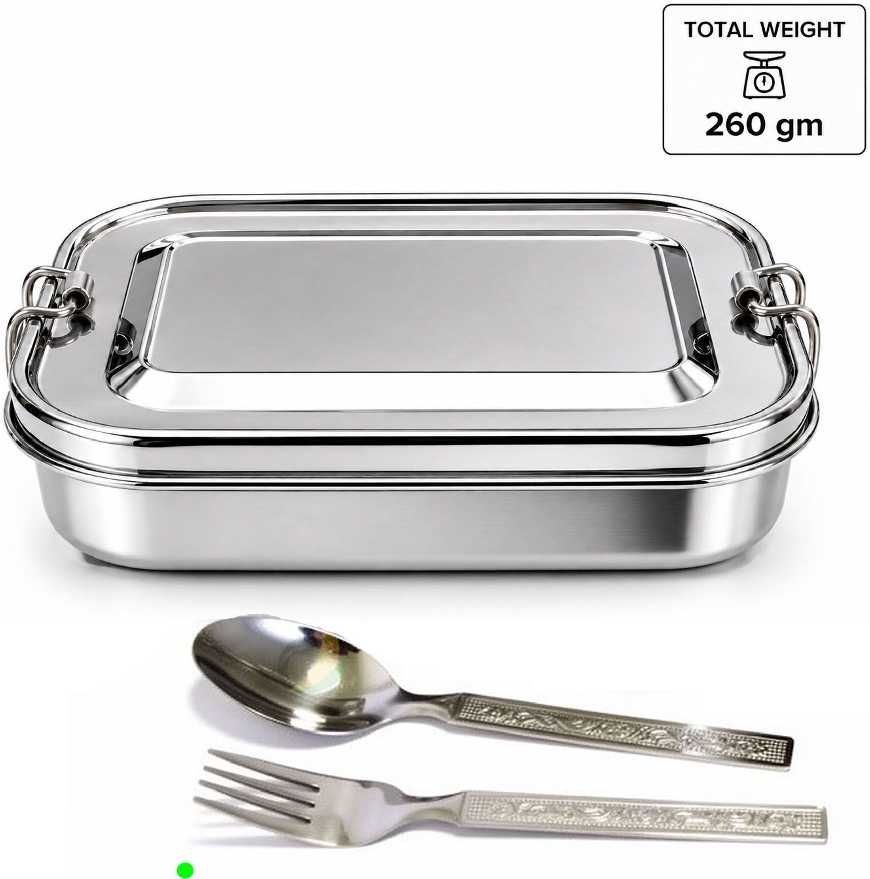 Stainless Steel Lunch Box with Spoon Fork for Adults 2 Containers Stainless Steel School Lunch Box-image-28