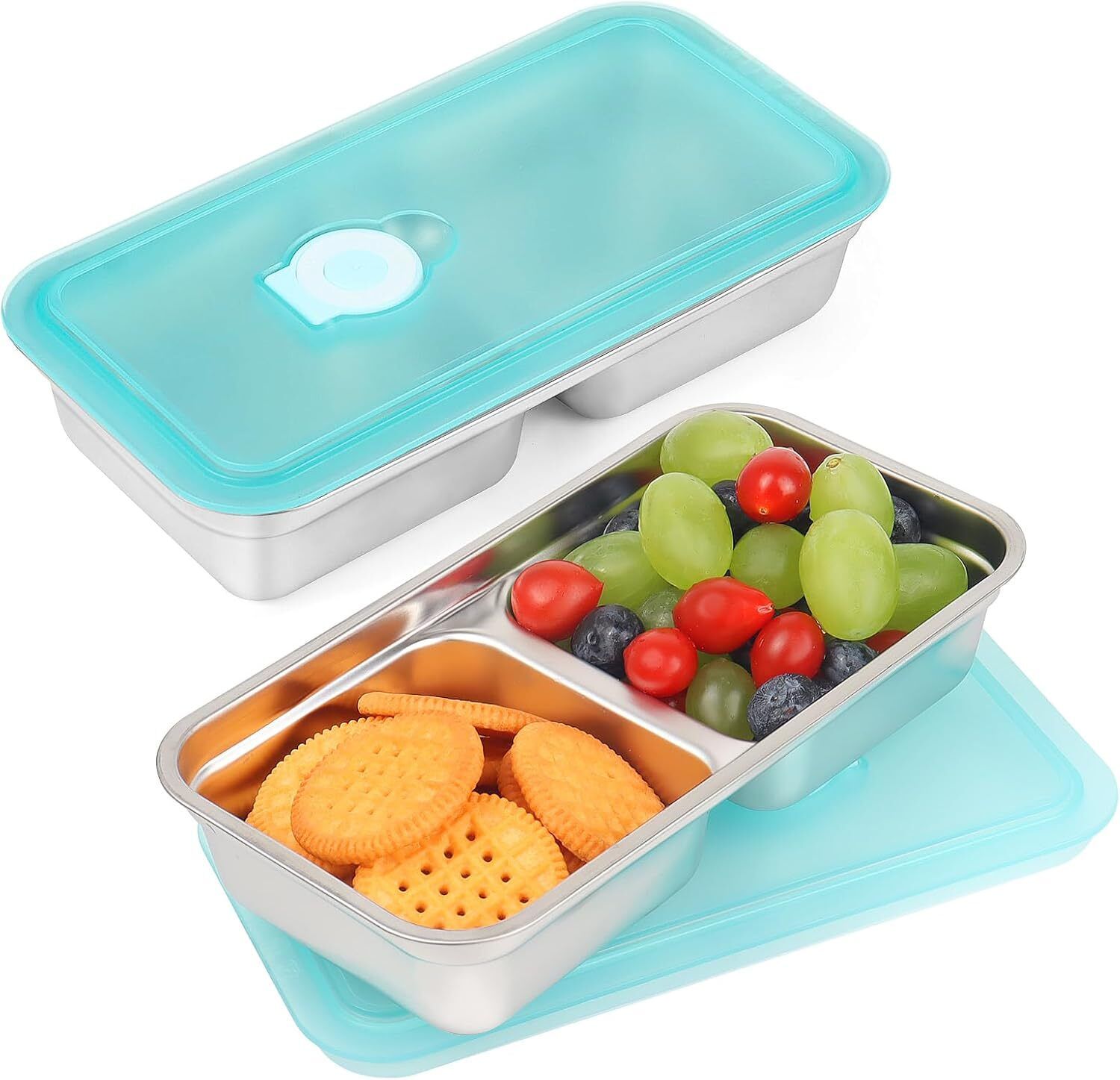Grab and Go Snack Containers, Food Storage Containers with Lids 1 Containers Lunch Box-image-1
