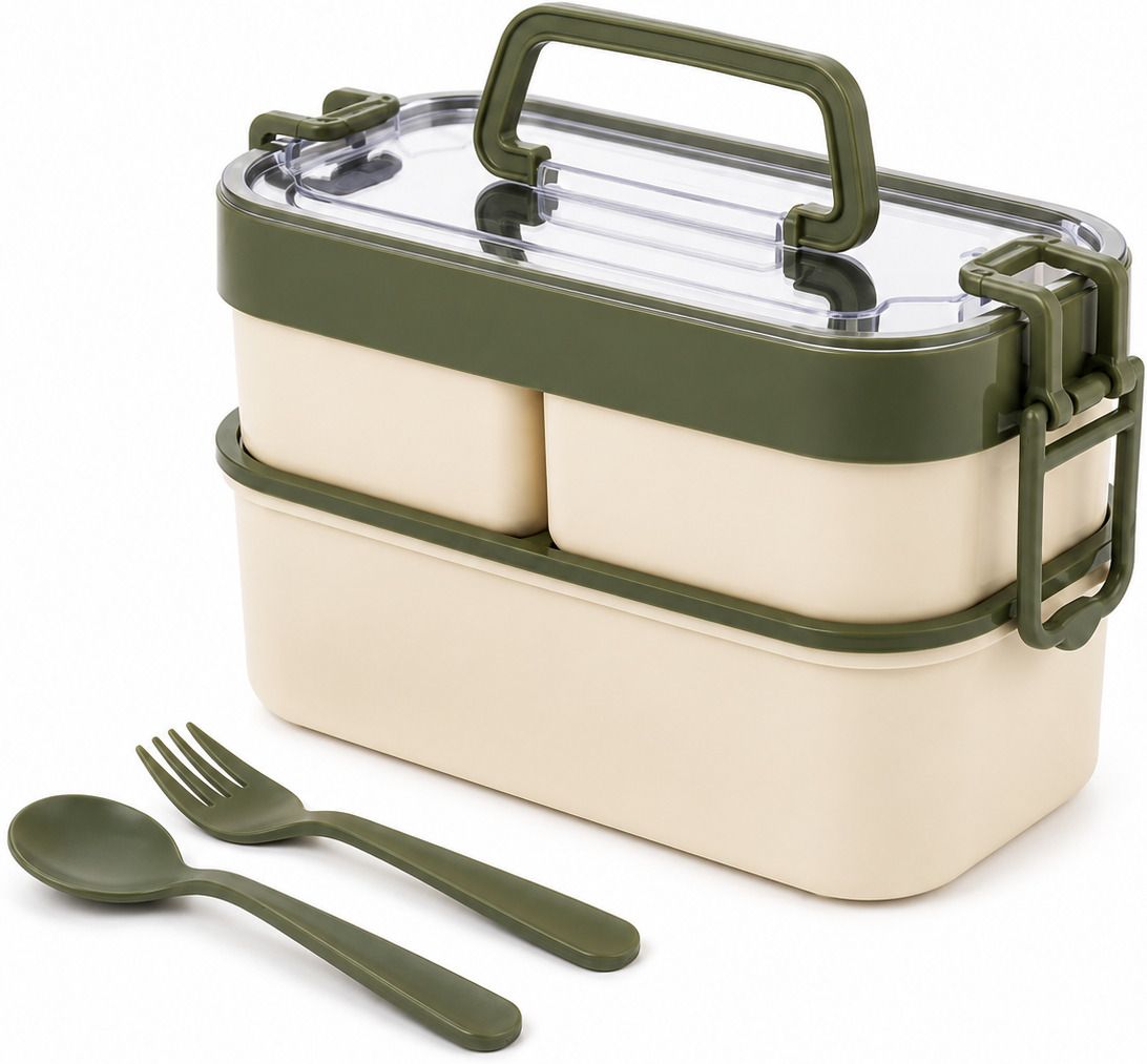 LUNCHBOX-2L 3 Containers Plastic Office Lunch Box-image-6
