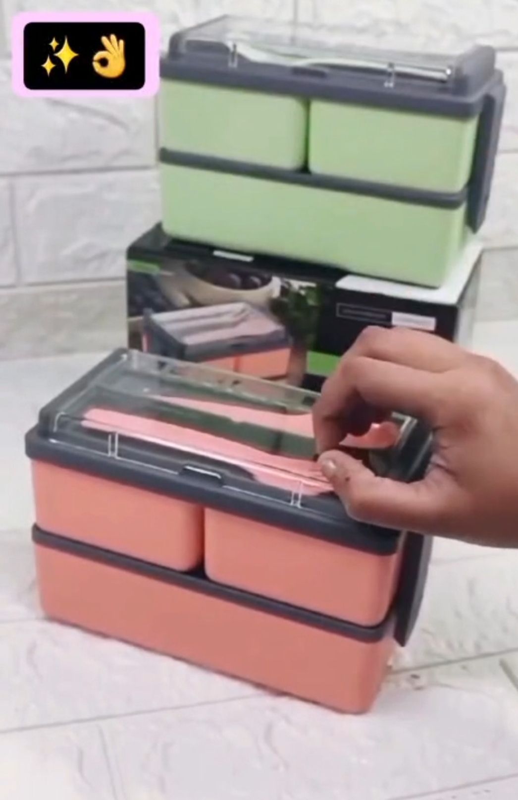 1 3 Containers Plastic School Lunch Box-image-21