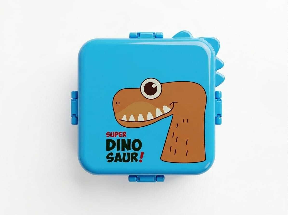 nexhub SUPER DINO KIDS LUNCH BOX WITH FUN DINOSAUR DESIGN 1 Containers Plastic School Lunch Box-picture-15