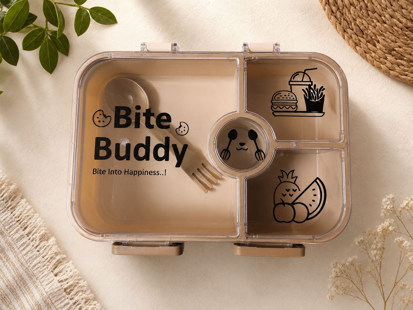 Brown colour school lunch box 3 Containers Stainless Steel Office Lunch Box-image-19