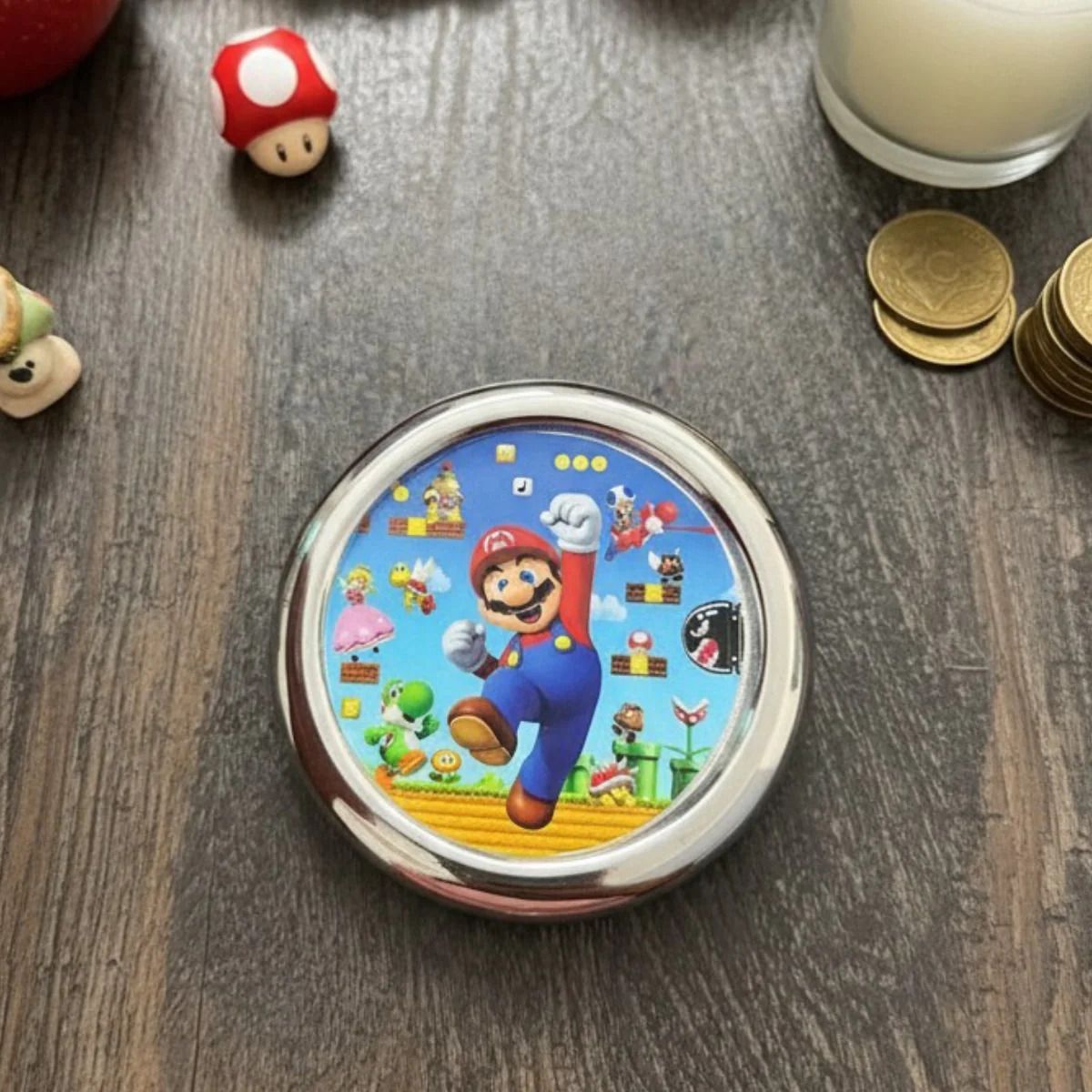 Stainless Steel Snack Box for Kids, Mario Print, 250 ml 1 Containers Stainless Steel College Lunch Box-image-20