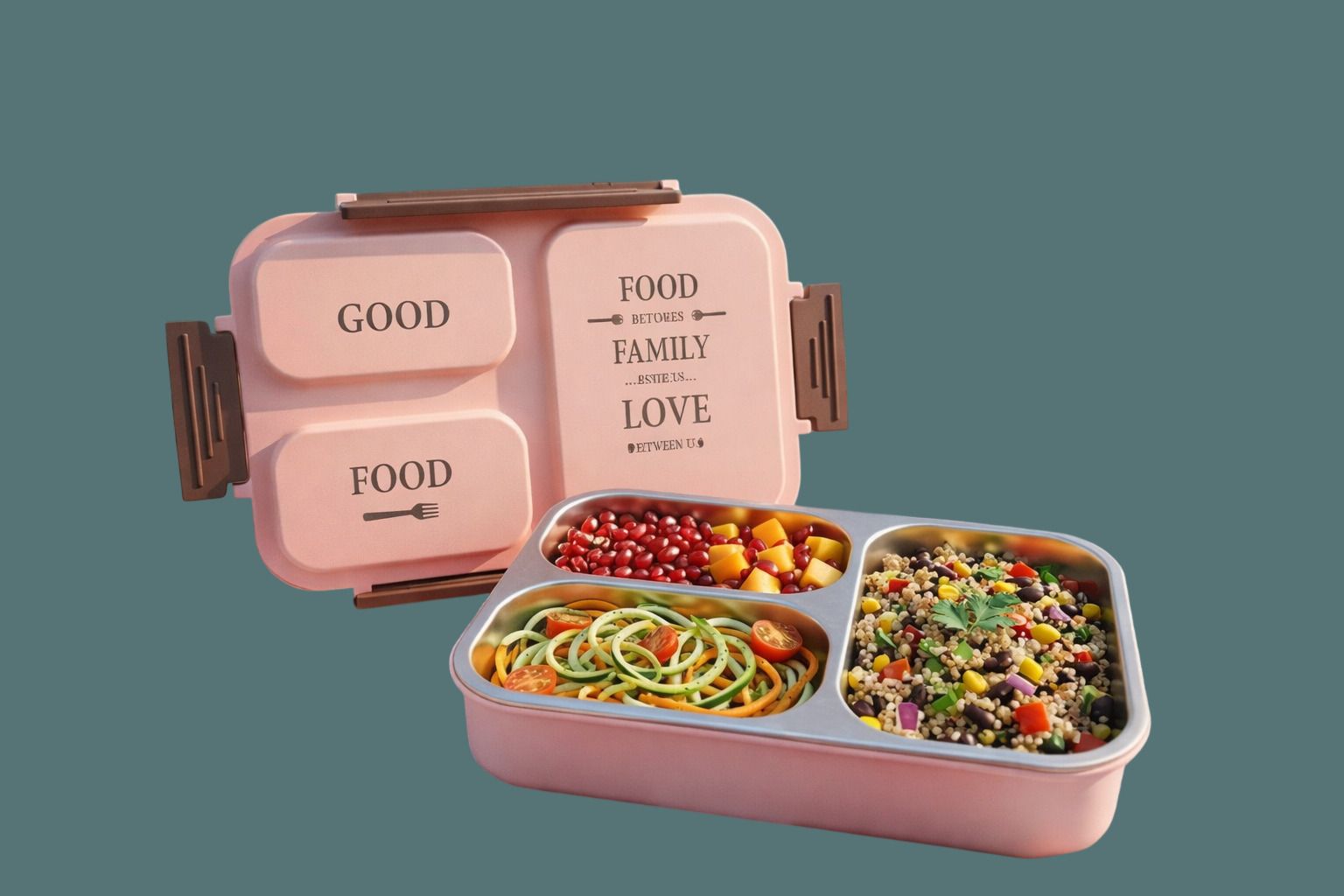Premium 3 Compartment Tiffin Box | Airtight Lunch Box for Kids & Adults_01 1 Containers Stainless Steel, Plastic School Lunch Box-image-20