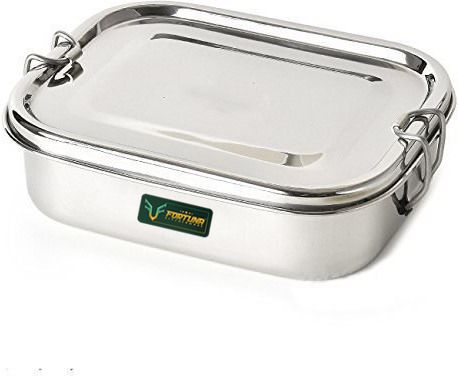 fortuna kitchenware Rectangle Lunch Box/Food Pack, High Polish 1 Tier Tiffin Box for School & Office 1 Containers Lunch Box-picture-25