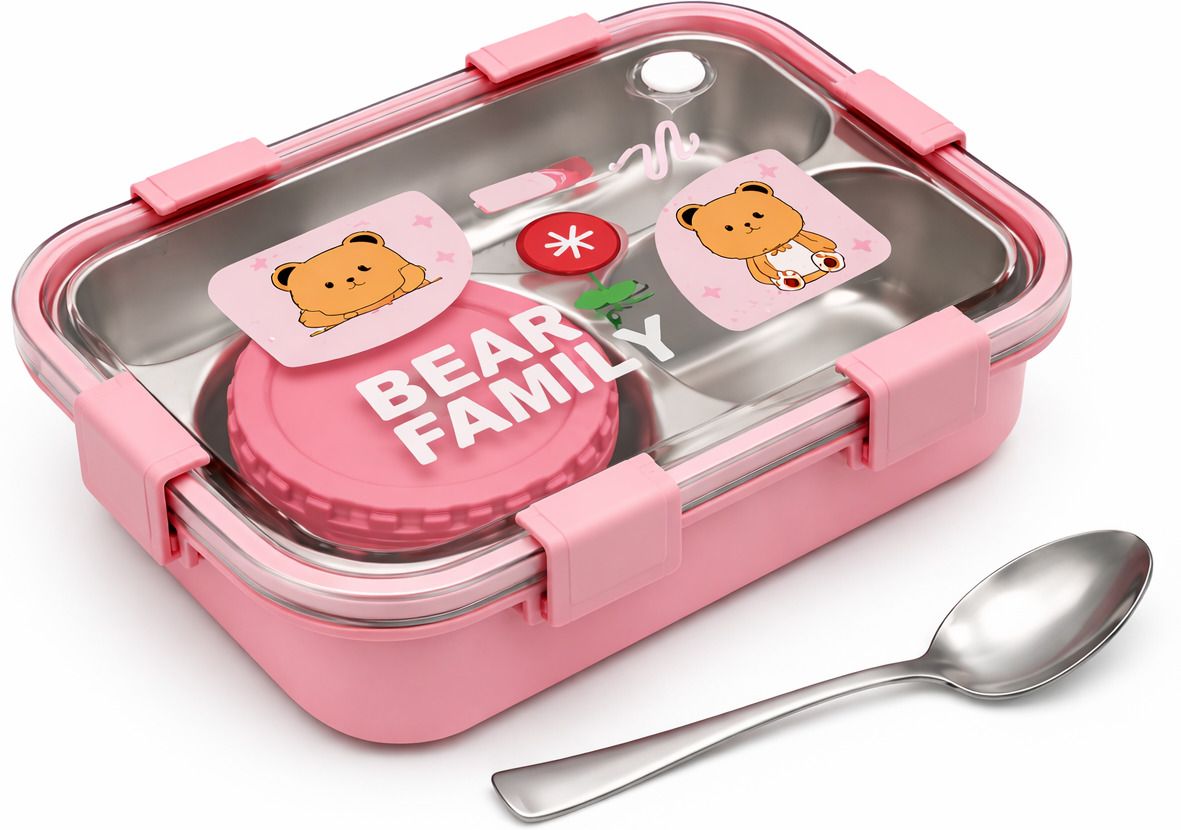 BF-LB-SS-3C-01 3 Containers Stainless Steel School Lunch Box-image-43