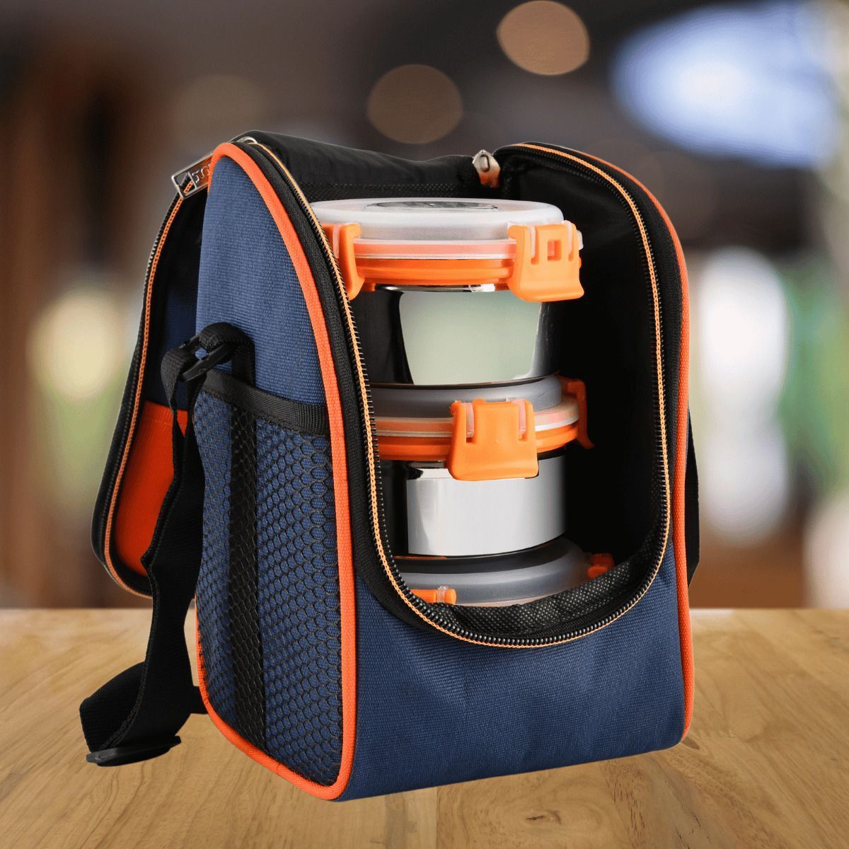 uninox Insulated Lunch Box with 3 Containers 3 Containers Stainless Steel Office Lunch Box-picture-10