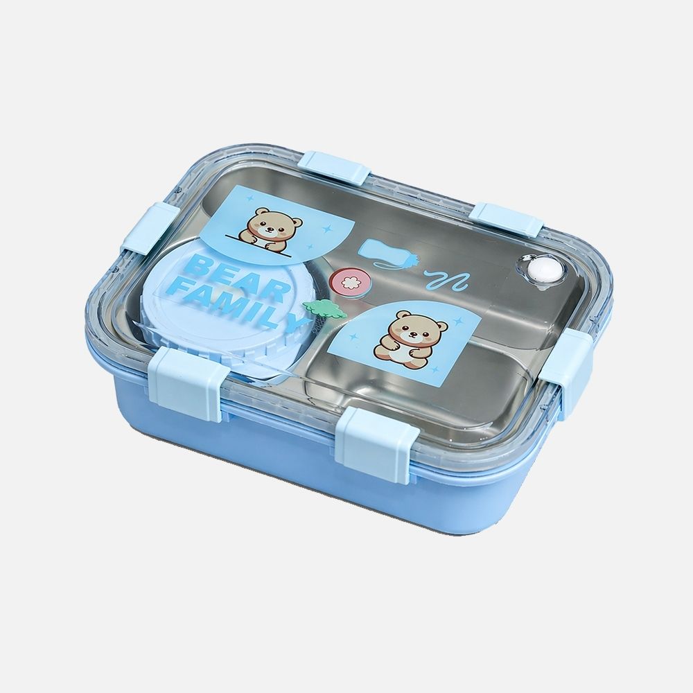 001 3 Containers Stainless Steel School Lunch Box-image-26