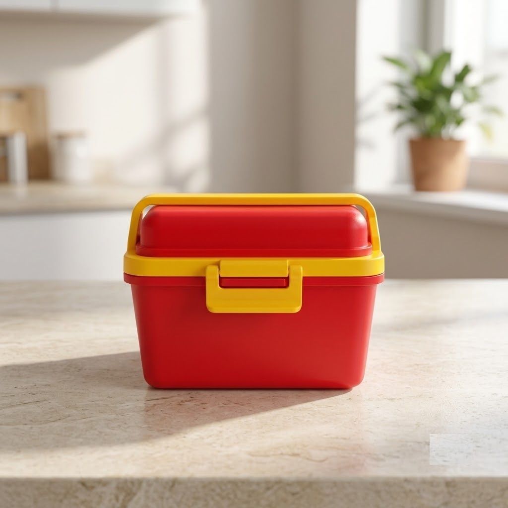 anraya Cello Food Mate Plastic Lunch Box with Secure Snap Locks 2 Containers Plastic Office Lunch Box-picture-14