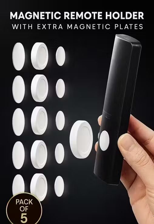 Magnetic Remote Holder Pack of 5|No Drill Wall Mount Organizer | Strong Adhesive Multipurpose Office Magnets Pack of 5-image-45