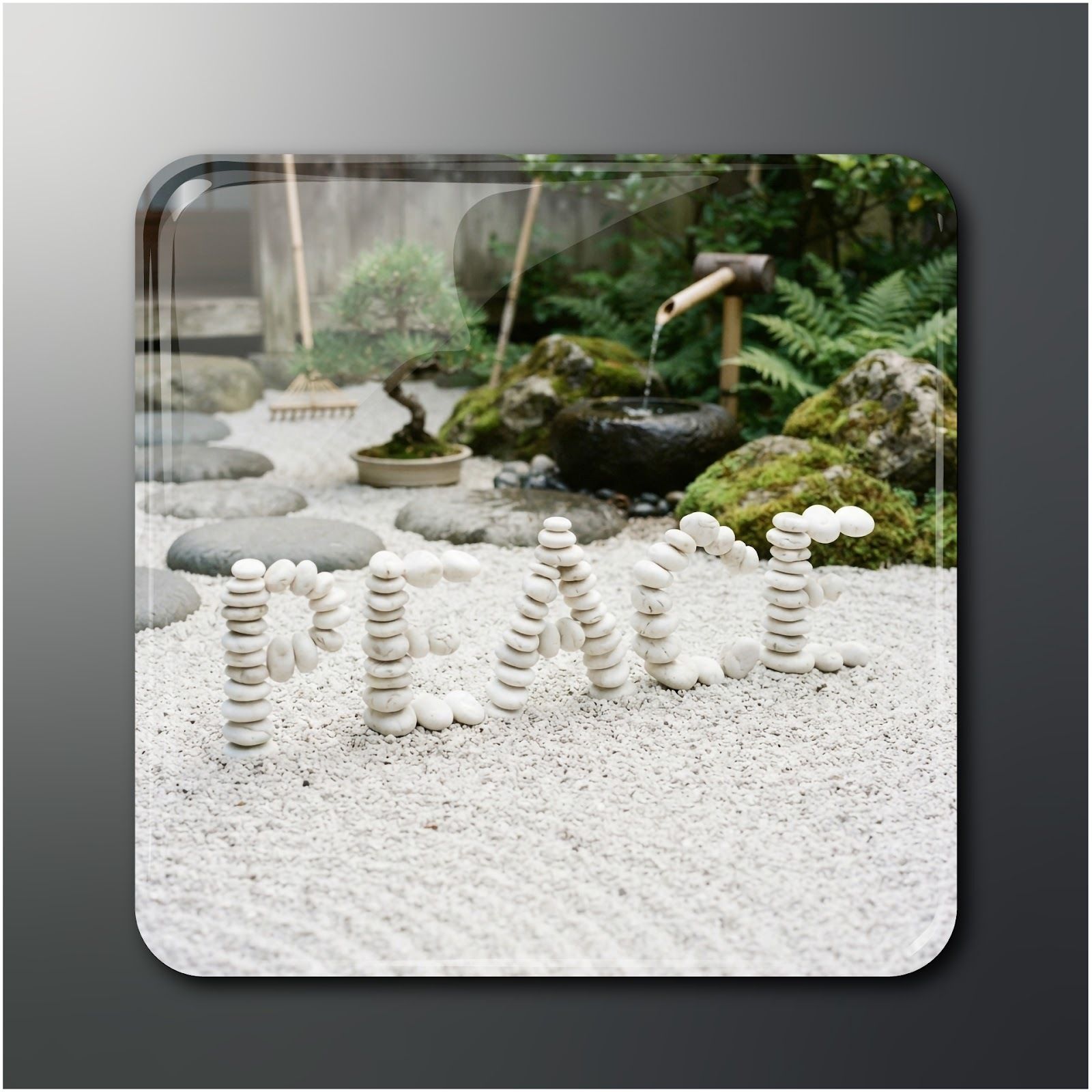 "PEACE" Zen Garden Magnet, 2x2in, Pack of 1 Fridge Magnet Pack of 1-image-32