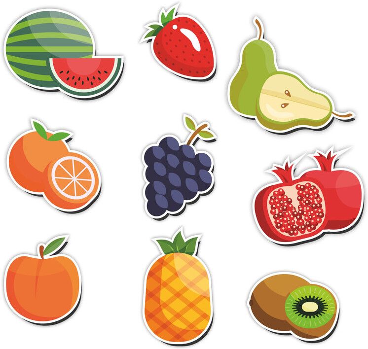 SAF Fruits Theme MDF Wooden Fridge and Door Magnets FM-9p-15 Fridge Magnet Pack of 9-picture-14