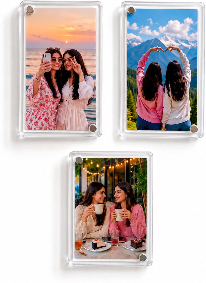 Personalized Photo Fridge Magnet Custom Acrylic Refrigerator Magnets Door Magnet, Fridge Magnet, Photo Gallery Magnets Pack of 3-image-25