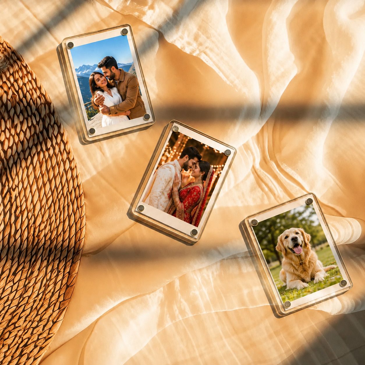 visachi Acrylic Photo Fridge Magnet Pack | Customized Memory Magnets Door Magnet, Fridge Magnet, Photo Gallery Magnets Pack of 3-picture-28