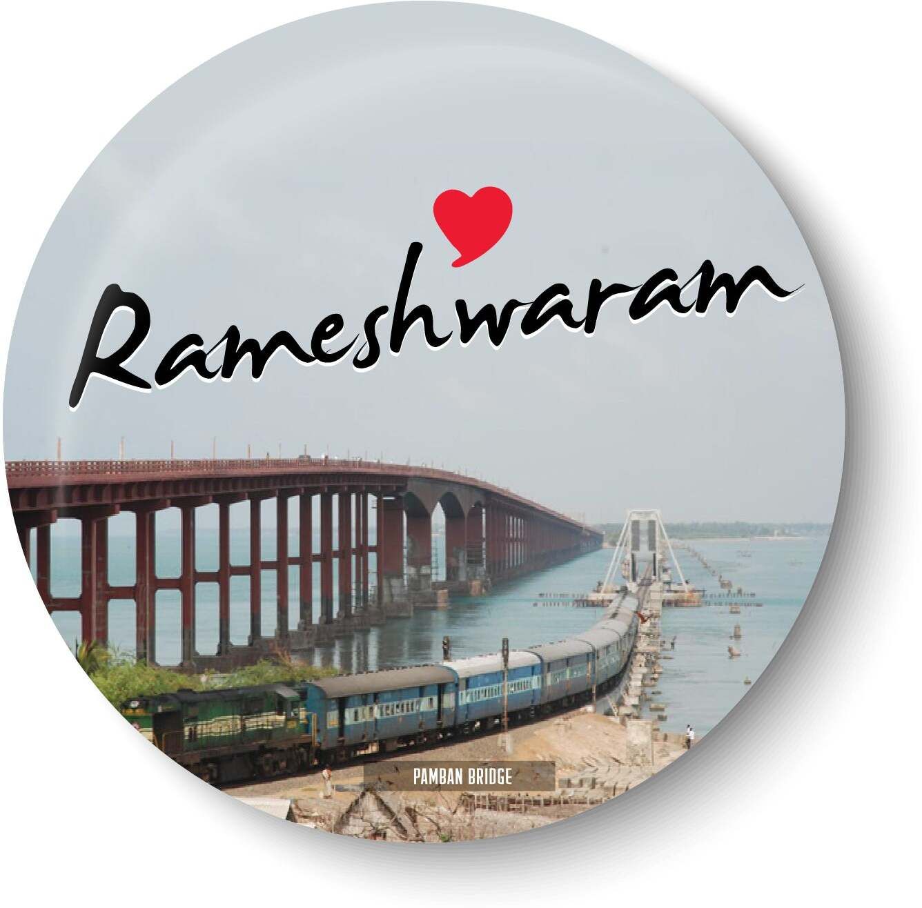 Love Rameshwaram I Pamban Bridge I Fridge Magnet Pack of 1-image-30