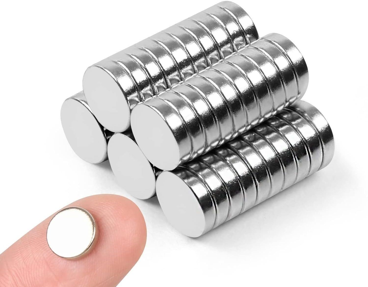 20 Piece Silver Round Button Magnet Set (8 x1 mm)Use As Fridge Magnet, Kitchen Organiser Magnet, Multipurpose Office Magnets Pack of 1-image-17